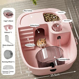 Full-View Hamster Villa Cage — All-in-One Habitat with Wheel, Water & Hideout