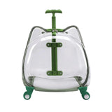 Pet Carrier with Wheels Transparent Pet Carrier Suitcase Hard-Sided Cats, Small Dogs, Travel, Airport, Professional Visits