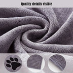 Microfiber Pet Bath Towel — Super-Absorbent Quick-Dry, 2 Sizes