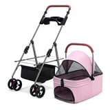 Lightweight Foldable Detachable Basket Pet Stroller Dogs Cats Outdoor Travel Dog Stroller Stroller for Dog Pet