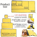 Super Absorbent Microfiber Pet Bath Towel — Quick-Drying, 4 Sizes