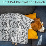 Fluffy Cartoon Print Pet Blanket — Soft Cotton Mat for Cats & Dogs
