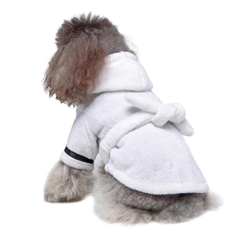 Hooded Dog Bathrobe Pajama — Quick-Drying, Adjustable, S–XL
