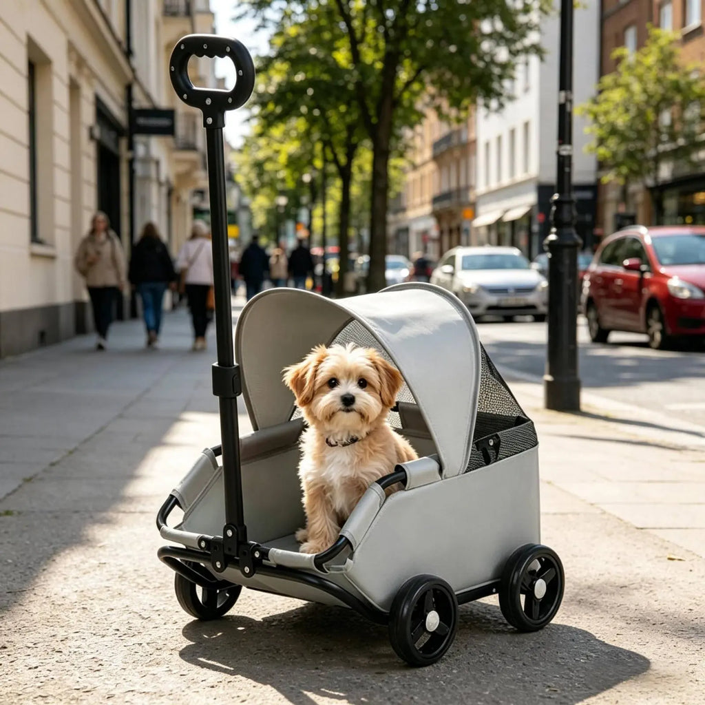 Sun Shade Pet Carriage Stroller for Small Pets — Lightweight Spacious Outdoor Carrier