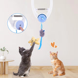 Door-Hanging Retractable Cat Teaser — 3 Catnip Mice, No Batteries
