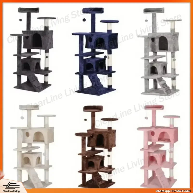 55-Inch Cat Tree Activity Center with Condo