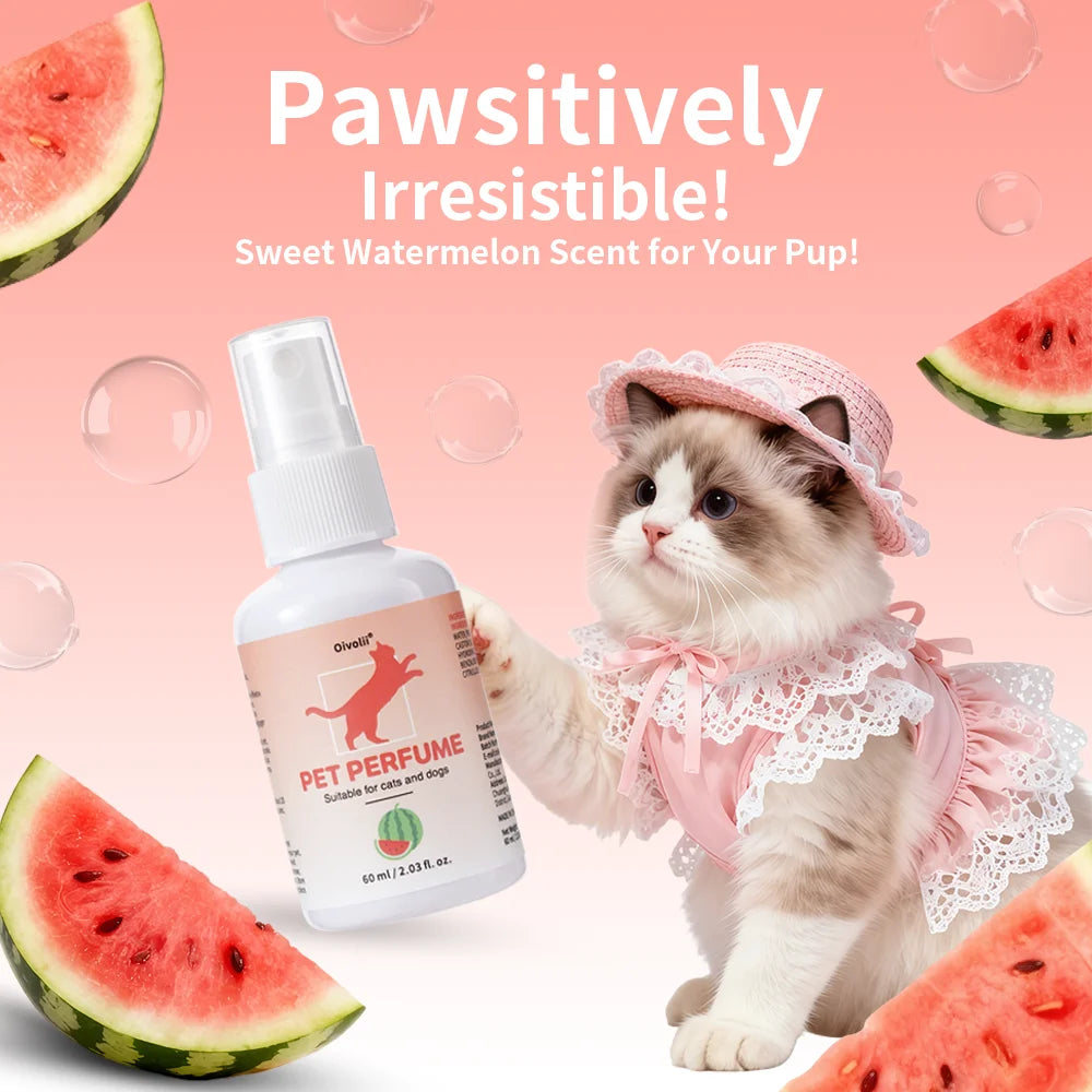 Watermelon Pet Cologne — Long-Lasting Deodorizing Spray for Dogs & Cats