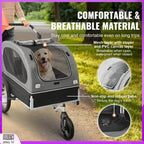 2-in-1 Foldable Pet Stroller & Dog Bike Trailer with Quick-Release Wheels — Bicycle Carrier for Dogs & Cats