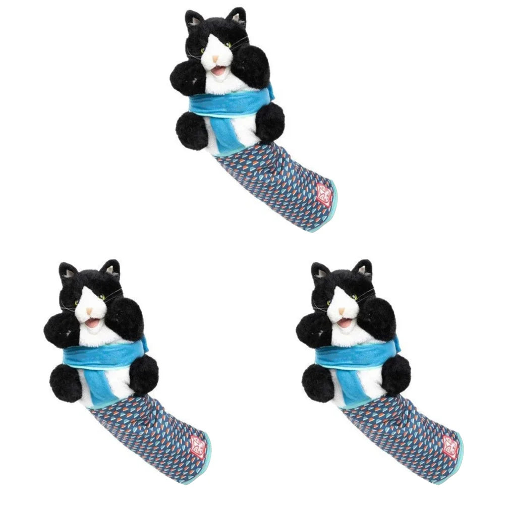 Cat & Dog Wrestling Hand Puppet Glove — Padded Interactive Play Toy