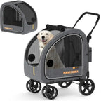 3-in-1 Large Dog Stroller with Detachable Carrier up to 80 lbs — Foldable Car Crate & Travel Kennel