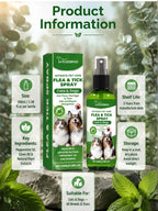 Plant-Based Flea & Tick Spray for Cats & Dogs — Fast-Acting, Non-Toxic
