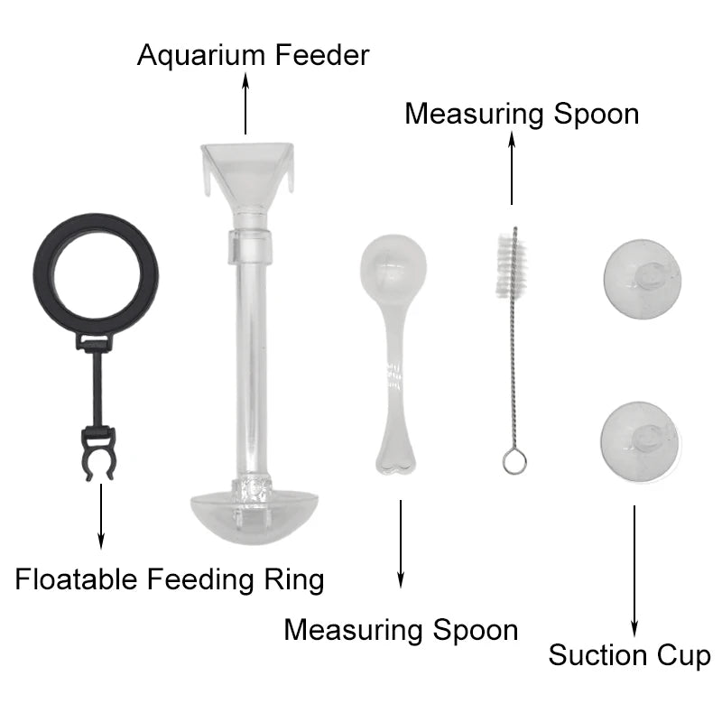Acrylic Telescopic Aquarium Fish Feeder Tube (Transparent)