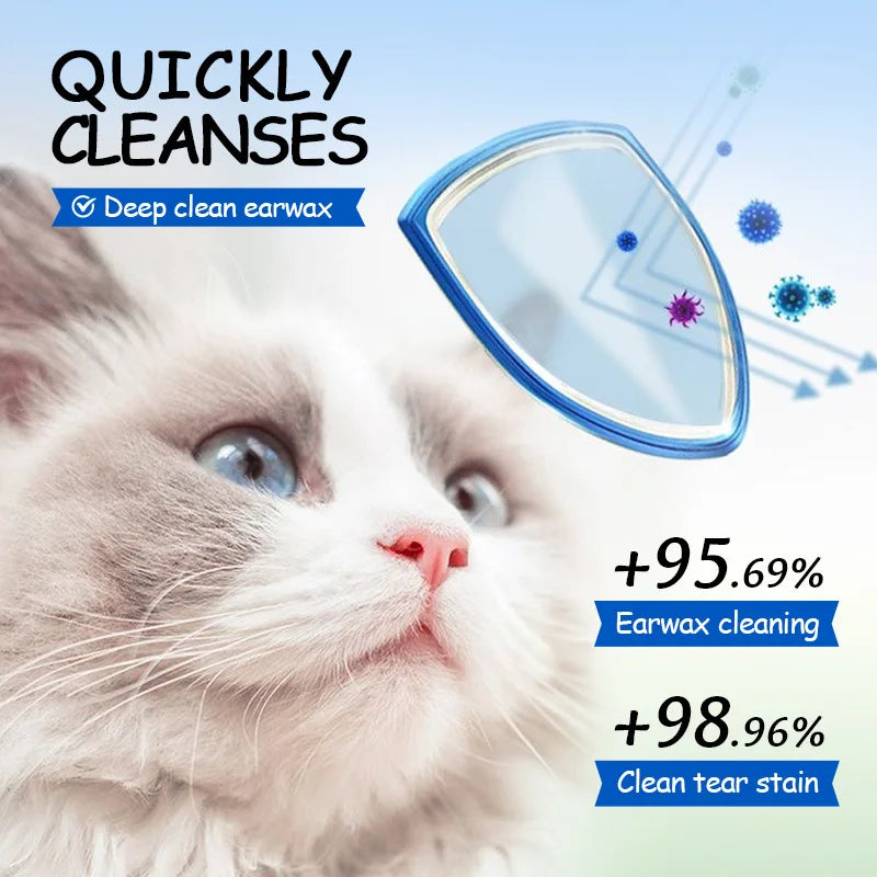 Pet Ear Cleaning Wipes with Chamomile & Aloe — Earwax & Tear Stain Remover, 100-Count
