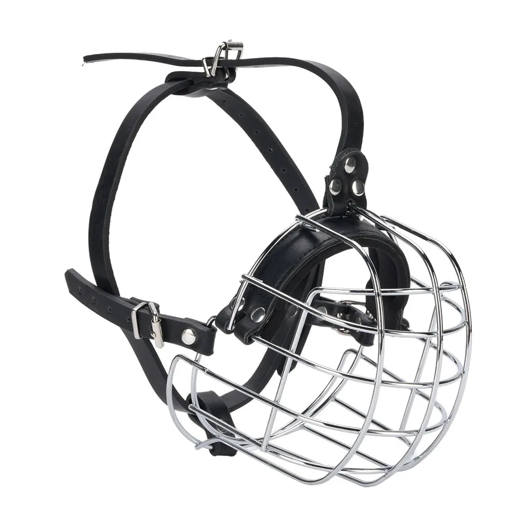 Metal Basket Dog Muzzle (Vet Visits, Anti-Scavenge, Easy Clean)