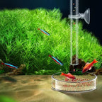 Acrylic Aquarium Shrimp Feeding Dish & Tube (Transparent, Snail & Shrimp)