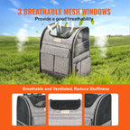 Soft-Sided Rolling Pet Carrier Backpack with Removable Wheels for Dogs & Cats up to 18 lbs
