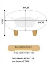 Plush Raised Pet Sofa Couch Bed with Anti-Slip Bottom