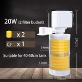 Silent Submersible Aquarium Filter (Turtle & Fish Tank, Bio Sponge)