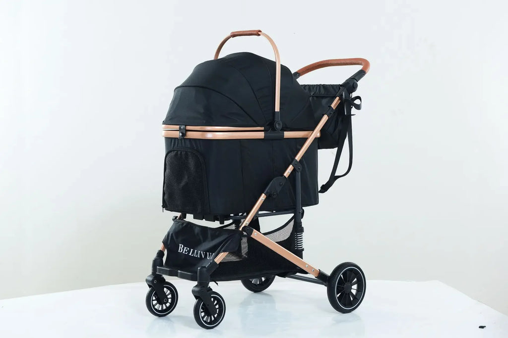 2025 Lightweight Foldable Pet Stroller for Dogs & Cats — Portable Outdoor Travel Carrier