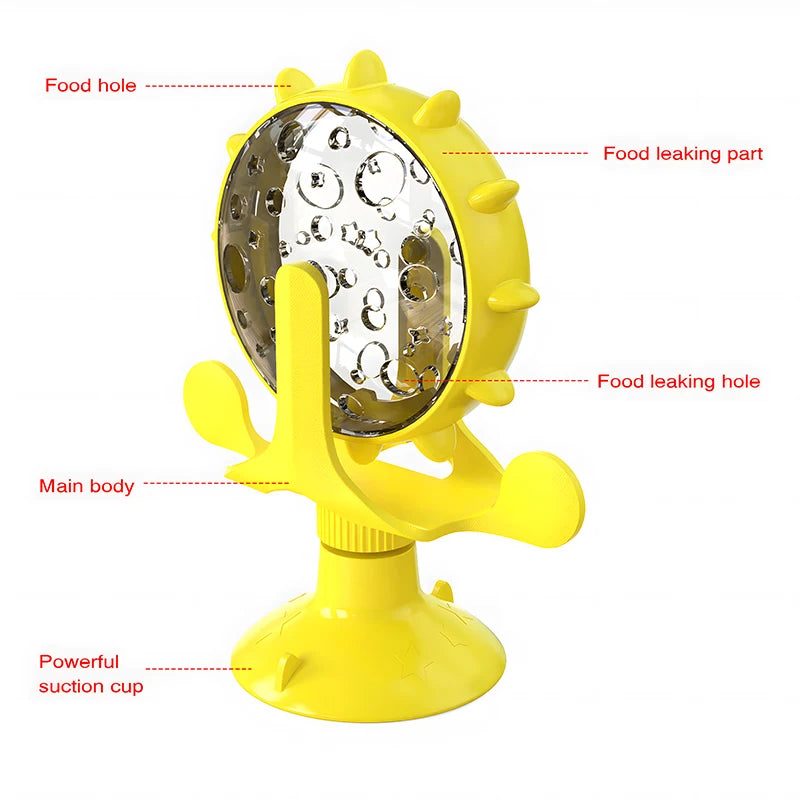 Cat Treat Wheel Puzzle Feeder — Interactive Slow Feeder for Mental Stimulation