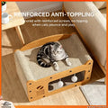 3-in-1 Cat Scratcher House with Bed & Play Cave