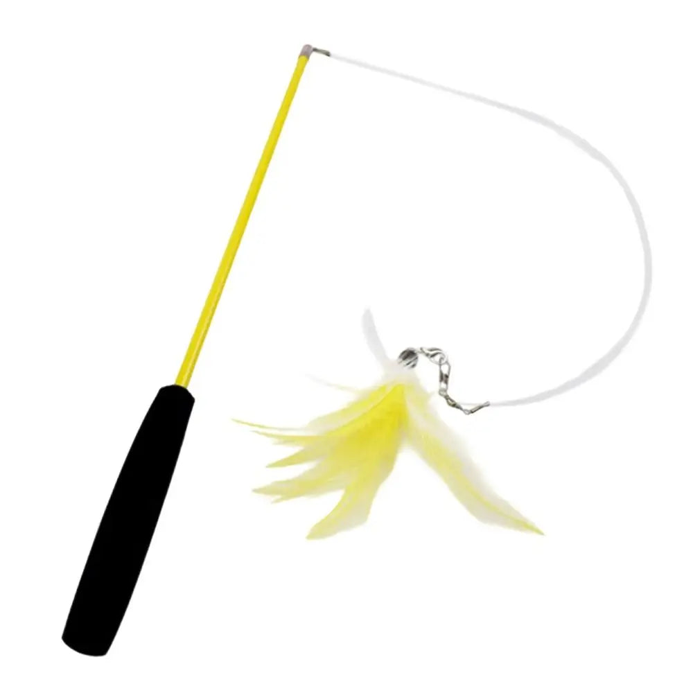 3-Section Telescopic Cat Wand — Extendable Interactive Fishing Pole Toy