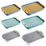 Rabbit Litter Box — Corner-Fit Tray with Raised Grate