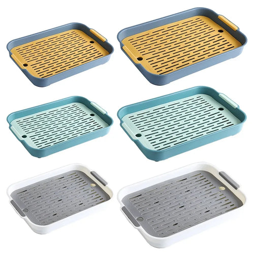Rabbit Litter Box — Corner-Fit Tray with Raised Grate