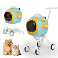 4-in-1 Space Capsule Pet Stroller with Built-In Fan & Detachable Carrier for Dogs & Cats