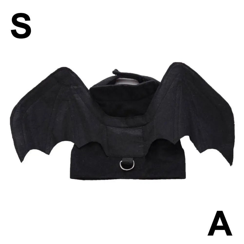 Black Bat Wings Harness Costume for Pets (Party Cosplay)