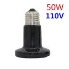 Ceramic No-Light Heat Lamp for Reptiles — E27, 25W-100W, 110V/220V