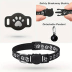 Real-Time GPS Tracker Collar for Cats with Reflective Safety Strip - iOS & Android
