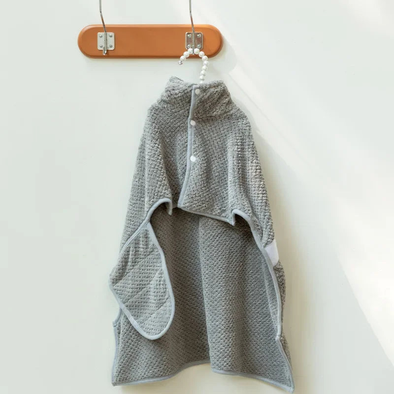 Full-Body Dog Bathrobe — Super Absorbent Fast-Drying Wrap Towel