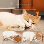 Natural Wood Knotweed Cat Teething Sticks — Sisal Rope & Raffia