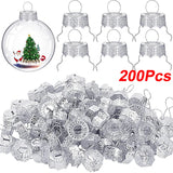 Round Christmas Ornament Caps & Hanger Strings (50-200 Pack)