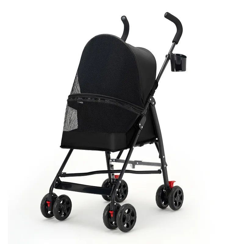Lightweight Foldable Small Dog & Cat Stroller for Outdoor Activities