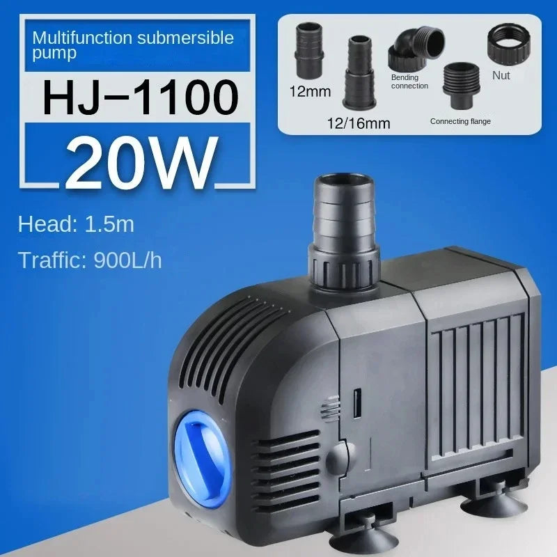 HJ Series Submersible Fountain Pump (500–3000L/H, Adjustable Flow)