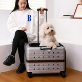 2026 Large Capacity Transparent Pet Suitcase Portable Stroller Double Medium To Large Pets Cat Outdoor Travel Bag