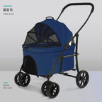 Foldable Detachable Lightweight Portable Pet Stroller Carrier for Small & Medium Dogs & Cats