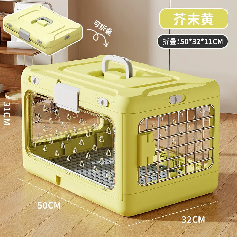 Foldable Airline Cat Carrier Box for Check-In & Car Travel