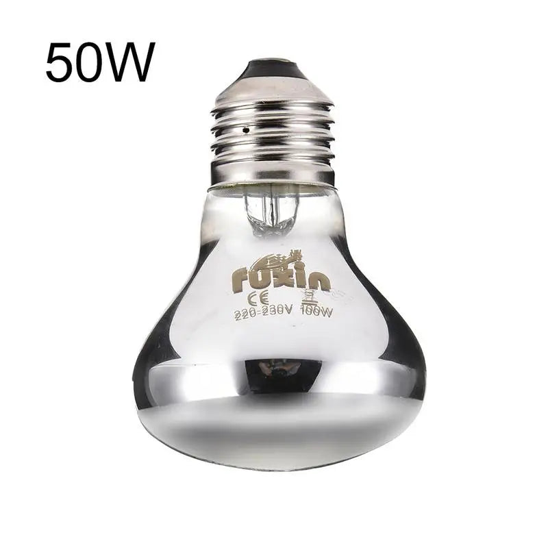 E27 Ceramic Heat Lamp — No-Light Day & Night Reptile Heater, 25W–100W