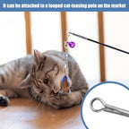 5/10-Pack Fly-Shape Teaser Stick Replacement Heads — Bell & Feather Cat Wand Attachments