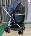 3-in-1 Lightweight Aluminum 4-Wheel Foldable Pet Stroller — Multifunction Travel System for Dogs & Cats