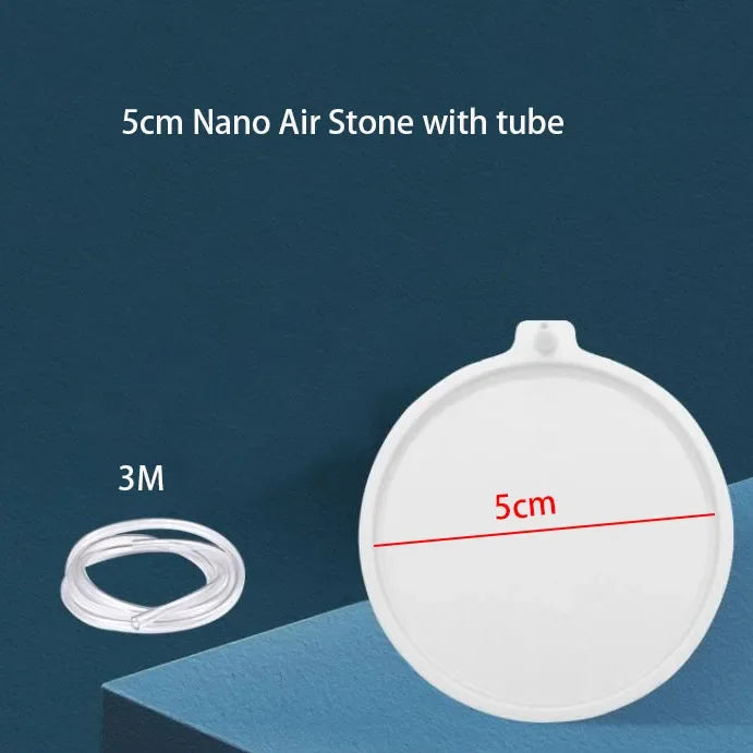 Nano Aquarium Air Stone Aerator (35–100mm, Fine Bubble, 1–2pcs)
