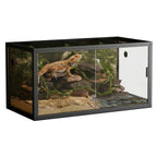 120 Gallon Front-Opening Glass Reptile Terrarium — For Bearded Dragons & Snakes
