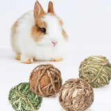 Natural Grass Chew Balls — Braided Teeth-Grinding Toy for Small Pets