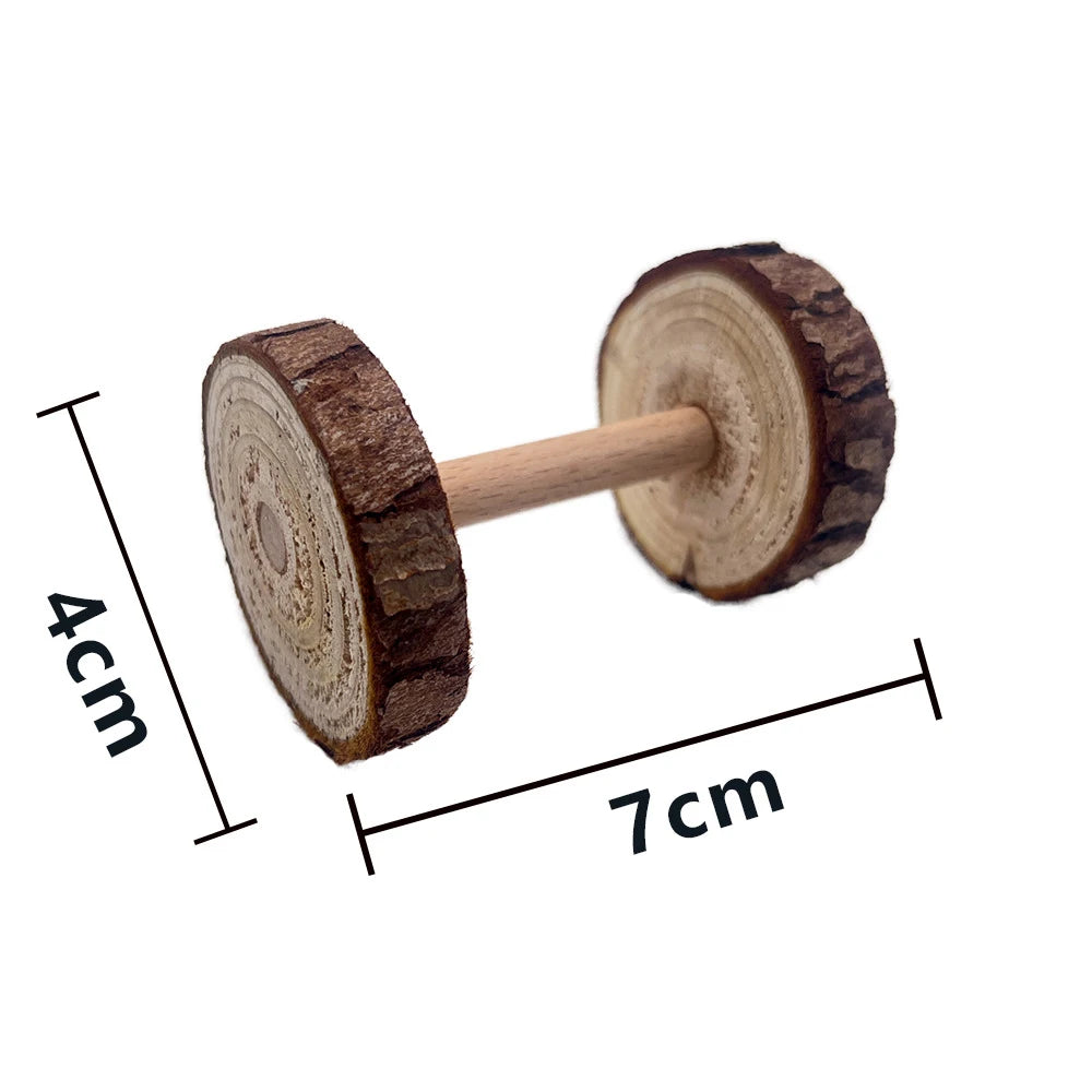 Natural Pine Chew Toys — Wooden Molar Toys for Small Pets