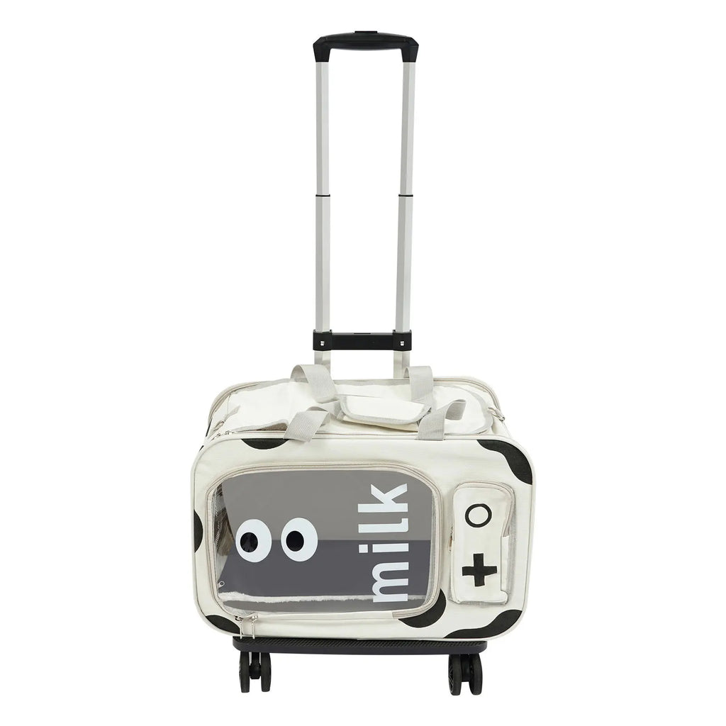Pet Trolley Carrier Suitcase (Portable, Up to 22 lbs, Cat & Small Dog)