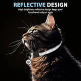 Reflective Cat Collar with QR Code ID Tag