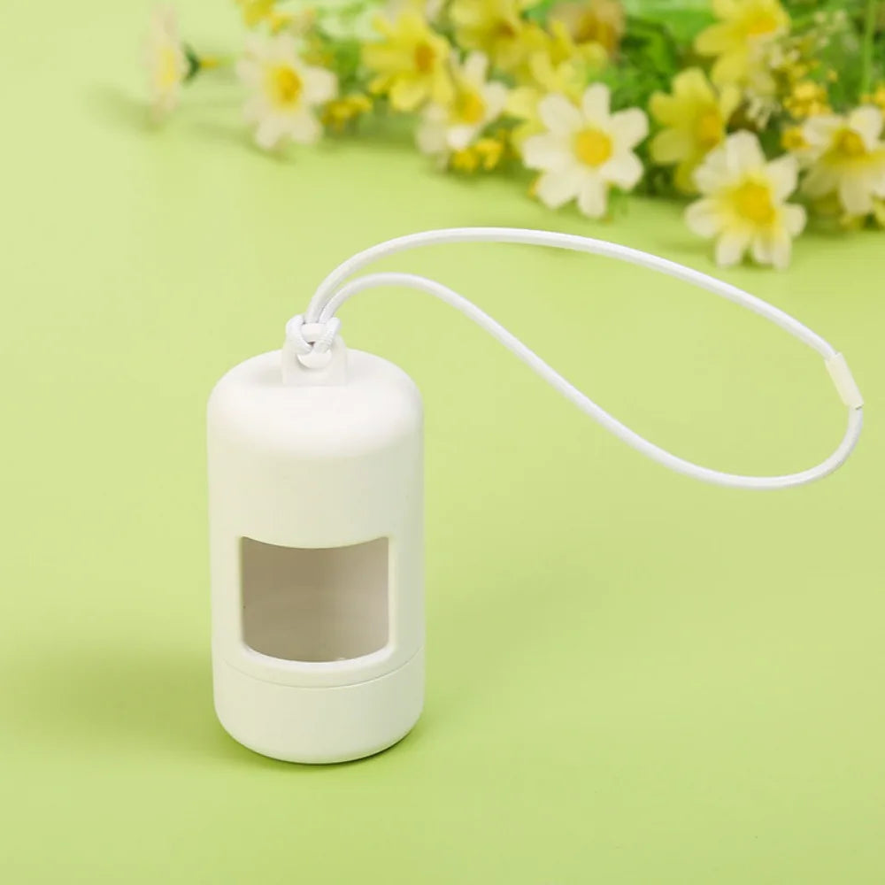 Dog Poop Bag Holder with Hanging Rope (Candy Color, Durable Plastic)